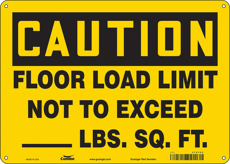 Safety Sign 10 inx14 in Aluminum