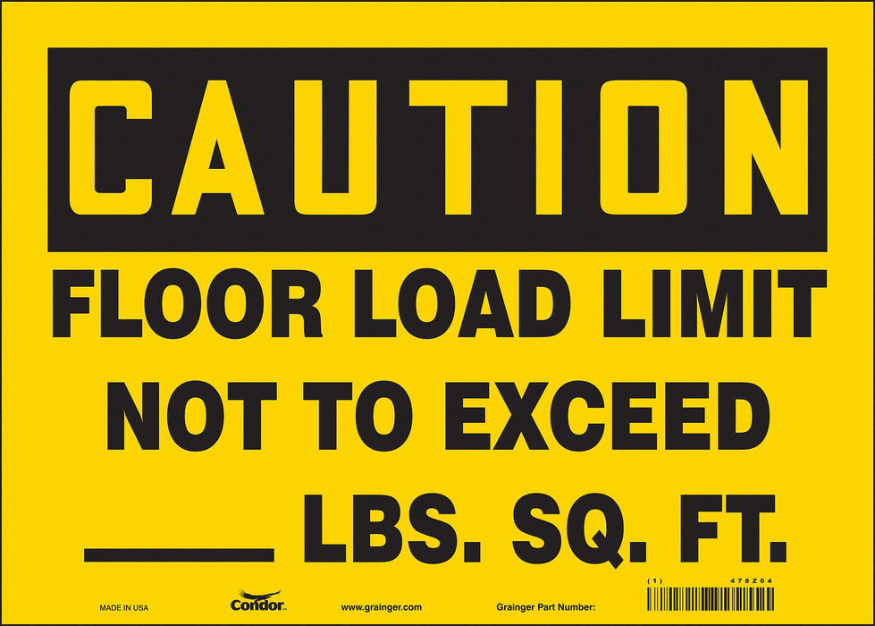 Safety Sign 10 in x 14 in Vinyl
