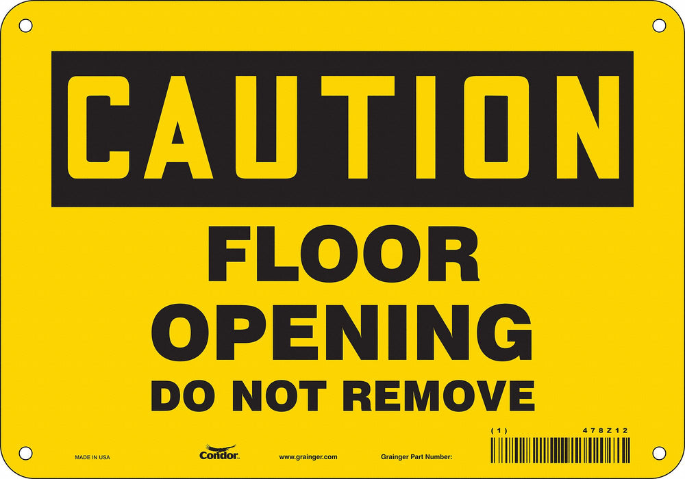 Safety Sign 7 in x 10 in Aluminum
