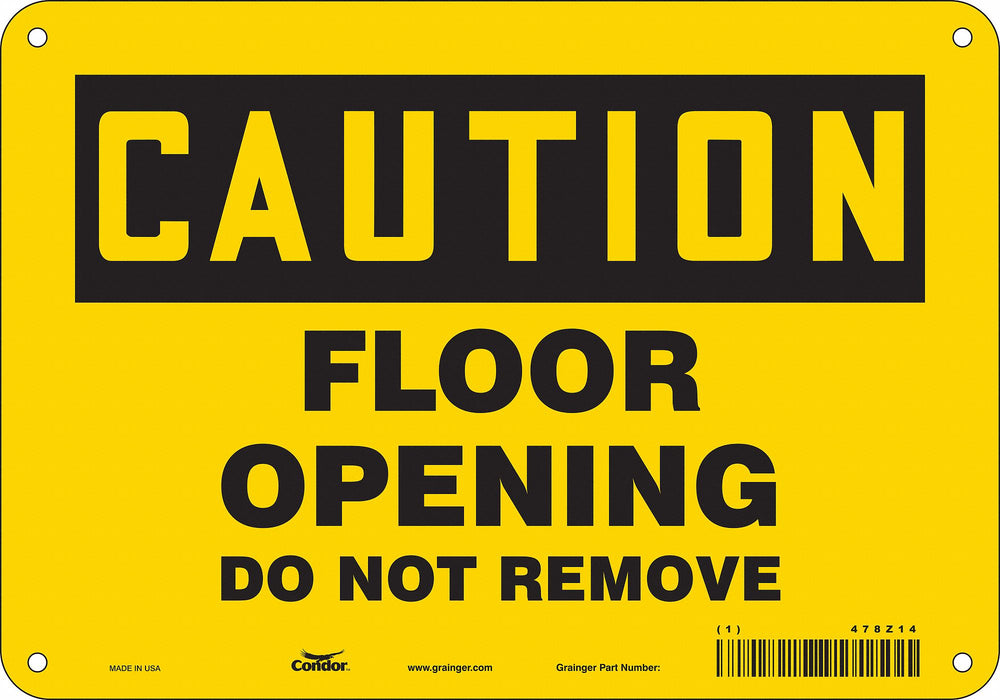 Safety Sign 7 inx10 in Polyethylene