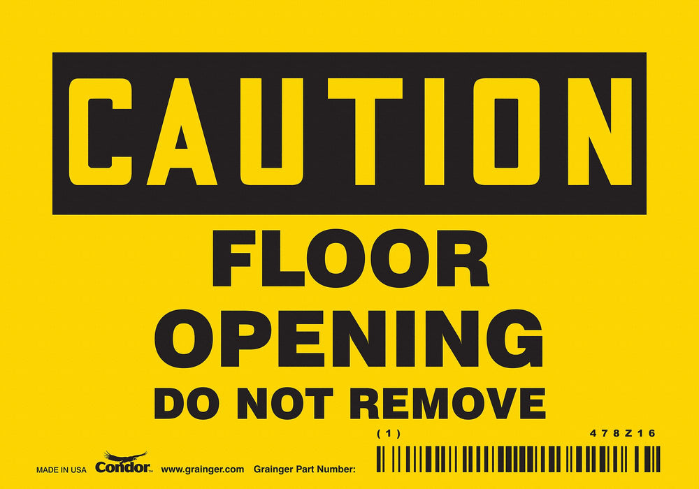Safety Sign 3.5in x 5in Vinyl
