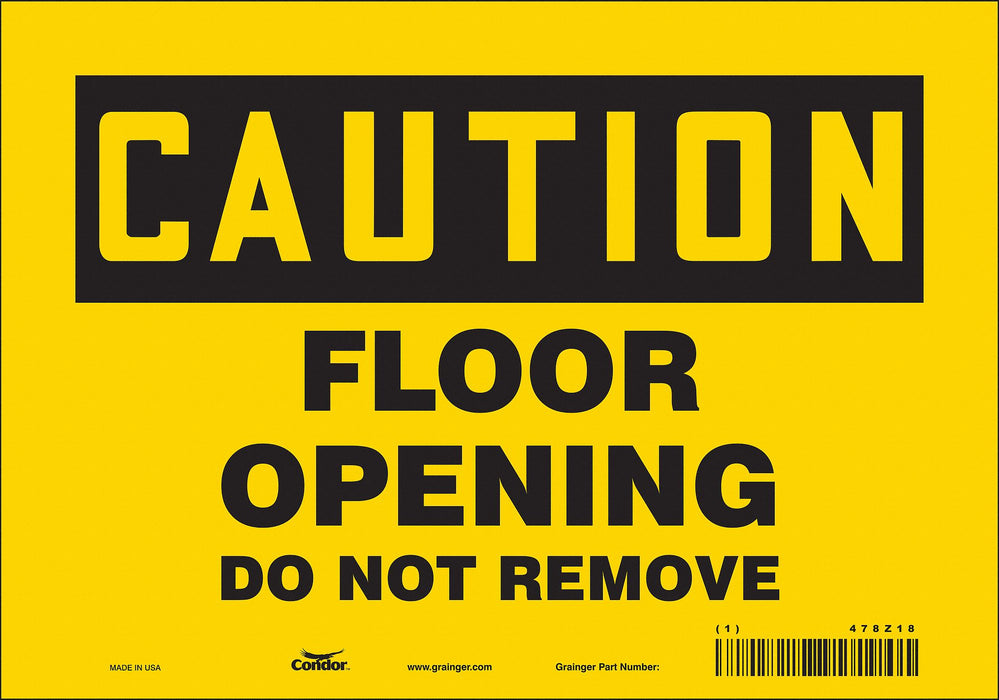 Safety Sign 7 in x 10 in Vinyl