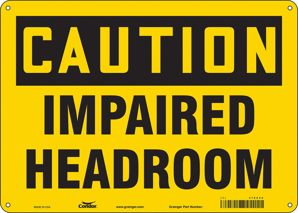 Safety Sign 10 in x 14 in Aluminum