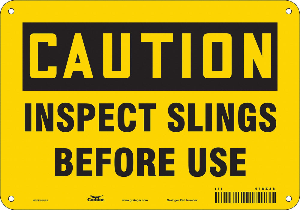 Safety Sign 7 inx10 in Polyethylene