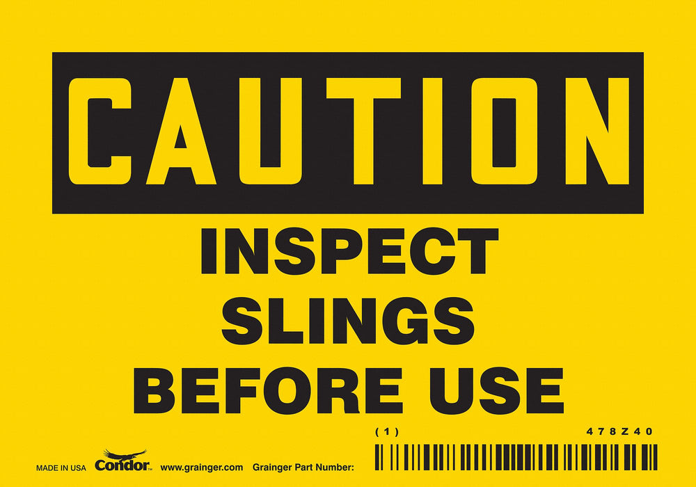 Safety Sign 3 1/2 inx5 in Vinyl