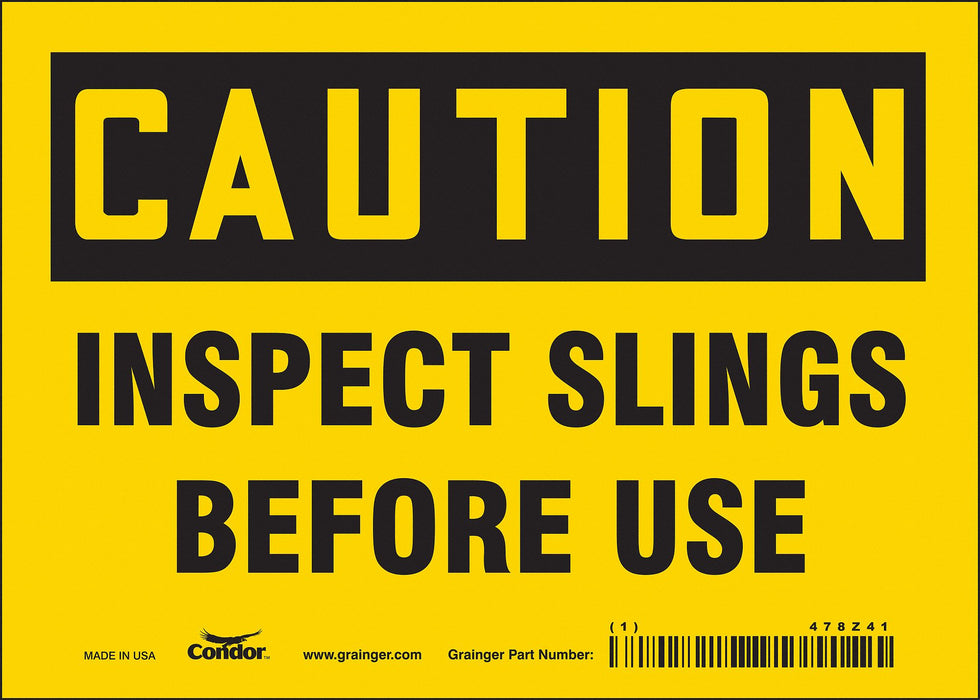 Safety Sign 5 in x 7 in Vinyl