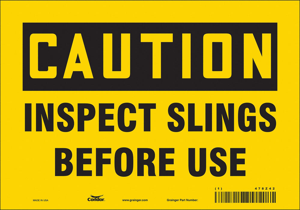 Safety Sign 7 in x 10 in Vinyl