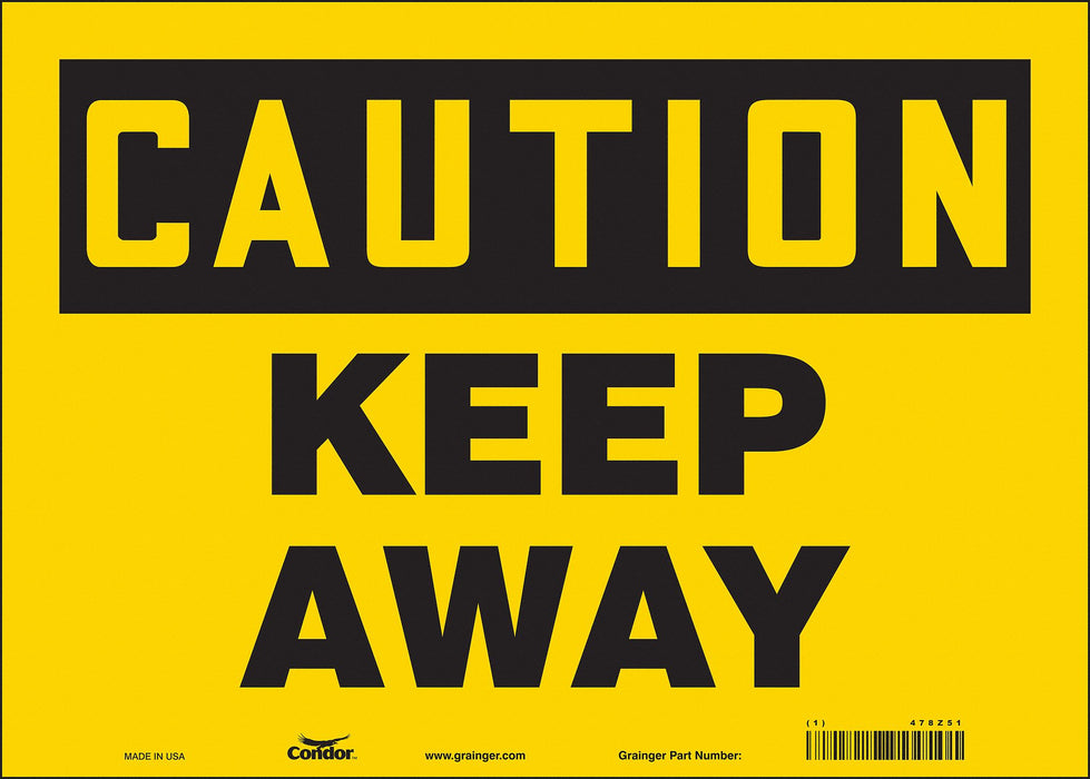 Safety Sign 10 inx14 in Vinyl