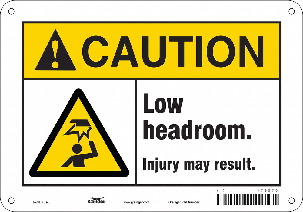 Safety Sign 7 inx10 in Polyethylene