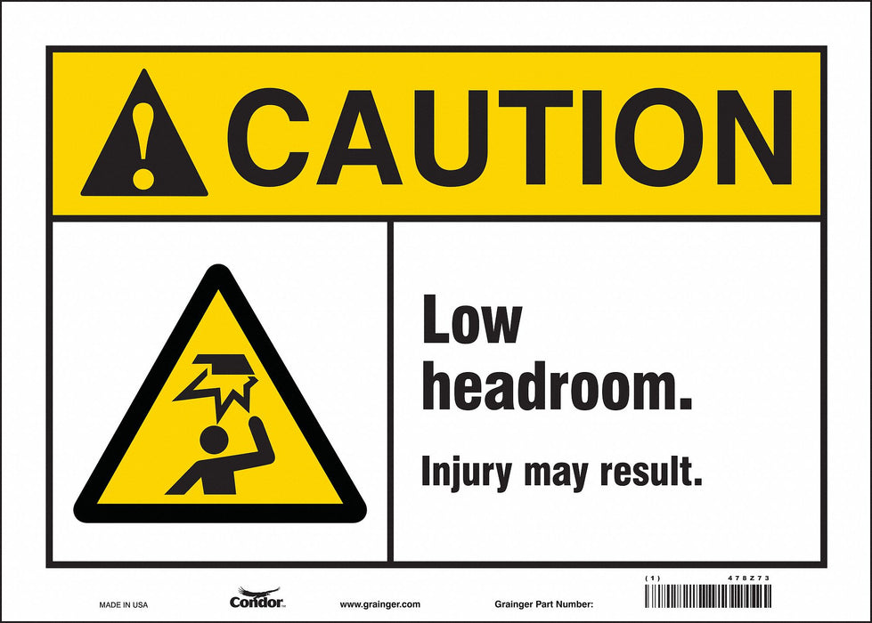 Safety Sign 10 in x 14 in Vinyl