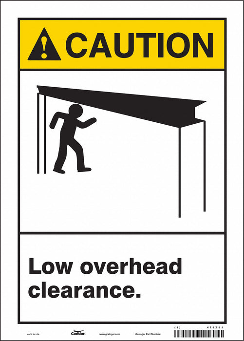 Safety Sign 14 in x 10 in Vinyl