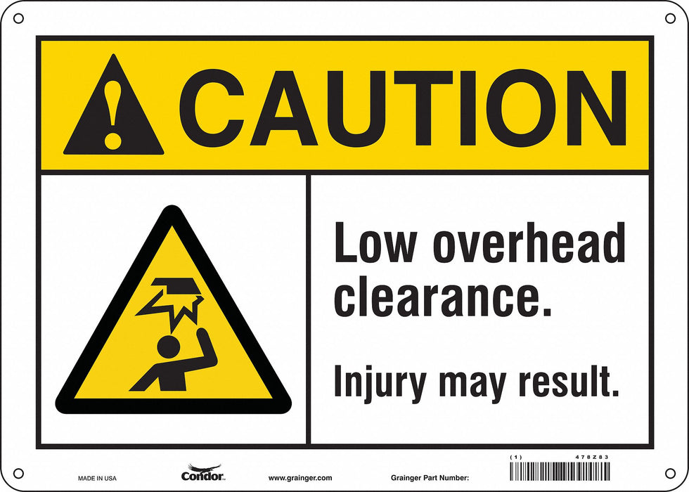 Safety Sign 10 in x 14 in Aluminum