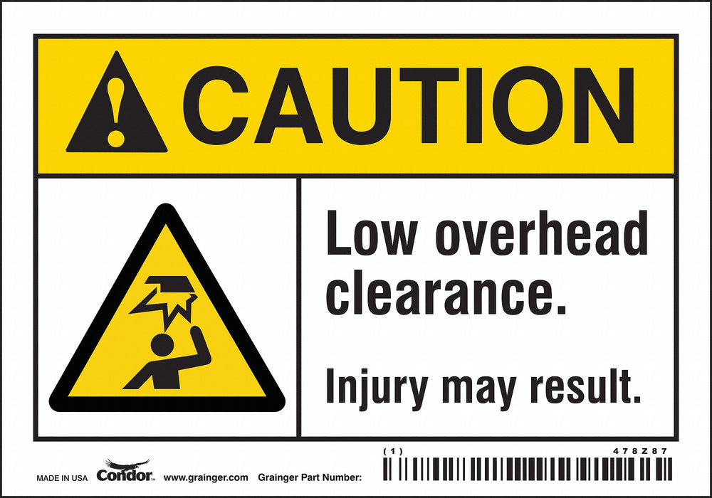 Safety Sign 3.5in x 5in Vinyl