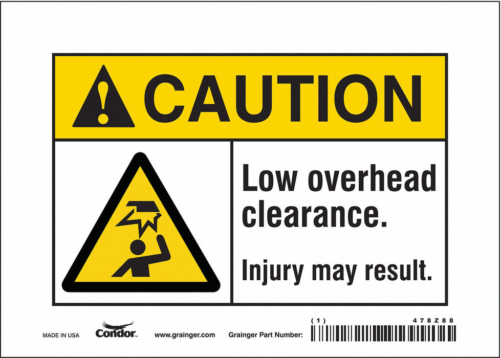 Safety Sign 5 inx7 in Vinyl