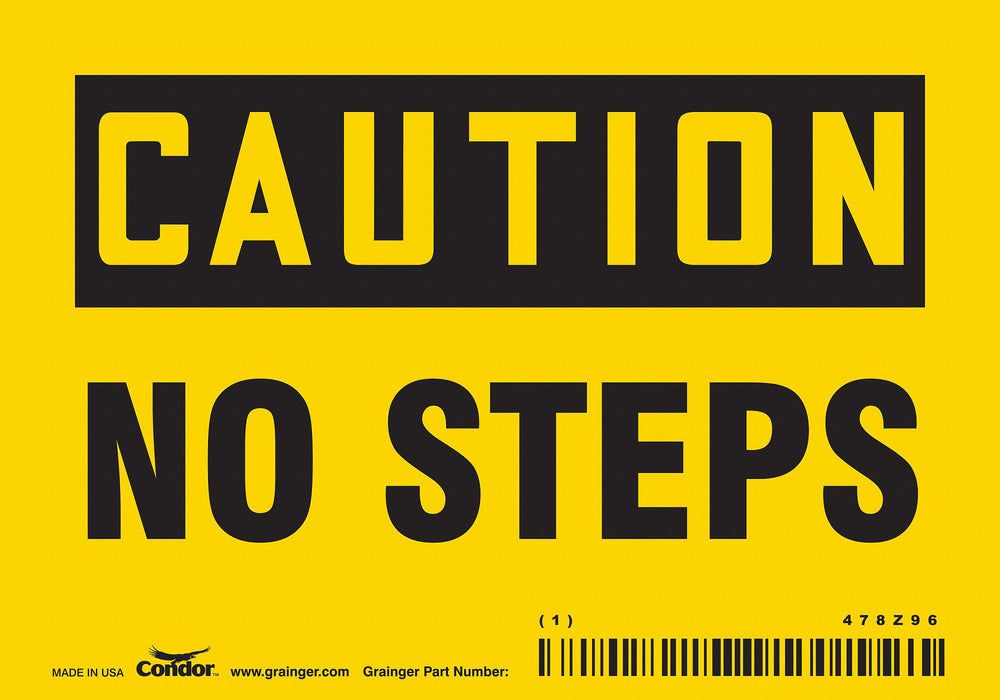 Safety Sign 3.5in x 5in Vinyl