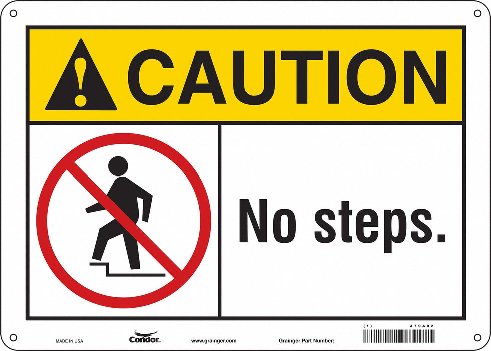 Safety Sign 10 in x 14 in Aluminum