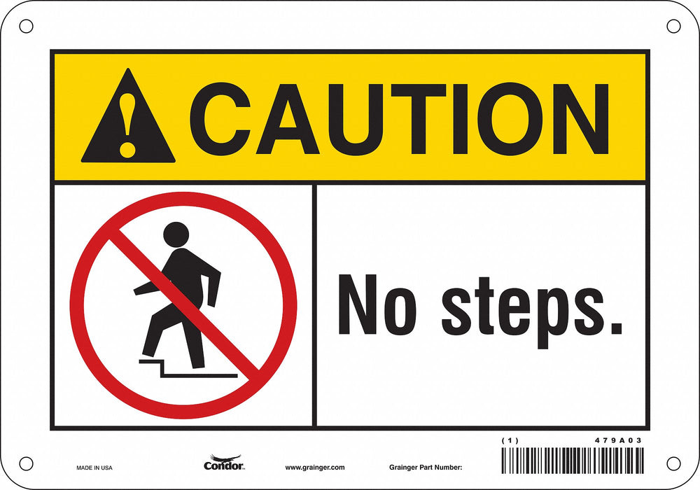 Safety Sign 7 in x 10 in Polyethylene
