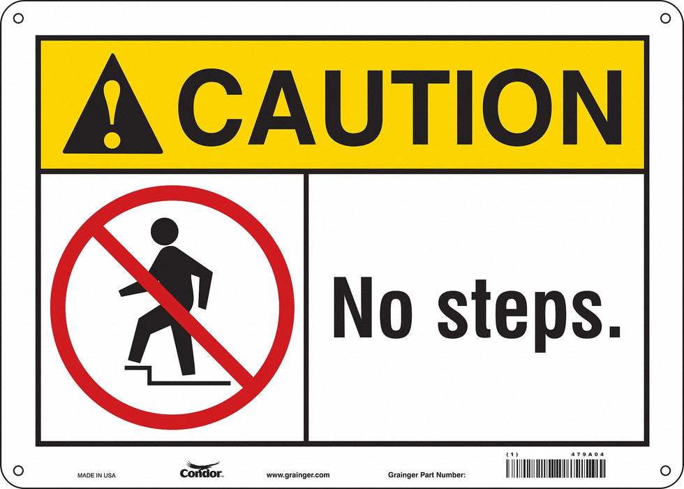 Safety Sign 10 in x 14 in Polyethylene