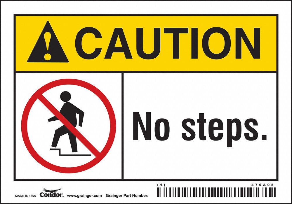 Safety Sign 3 1/2 inx5 in Vinyl