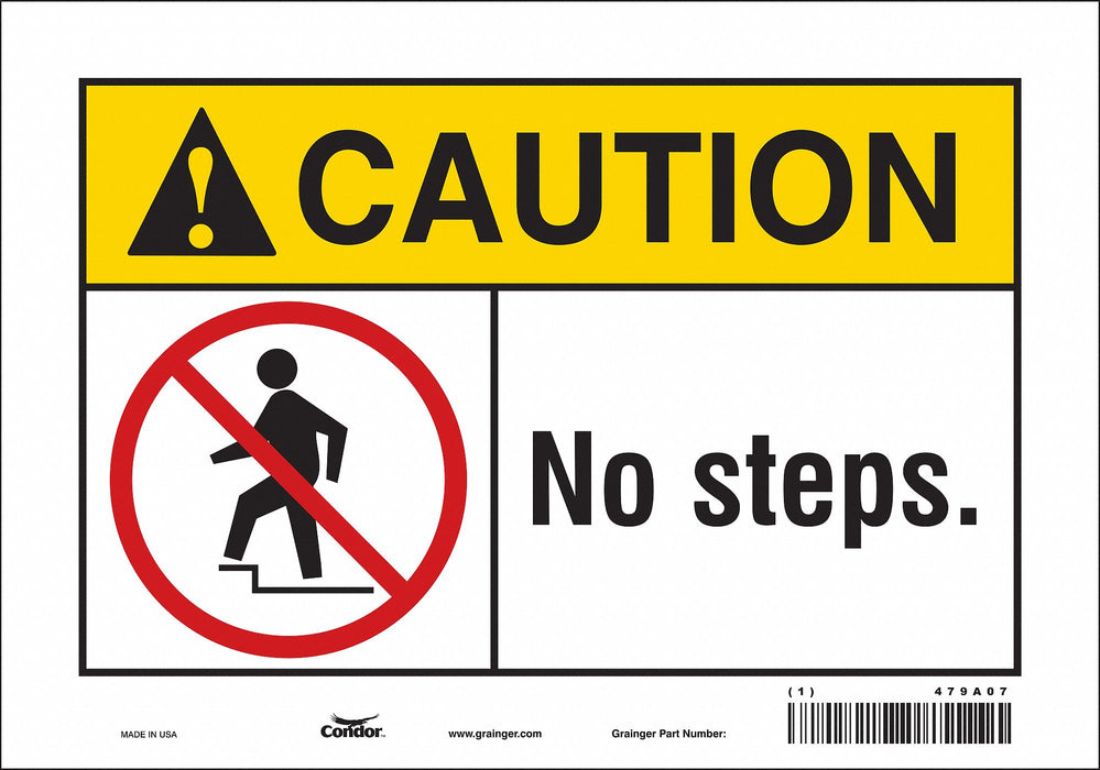 Safety Sign 7 in x 10 in Vinyl