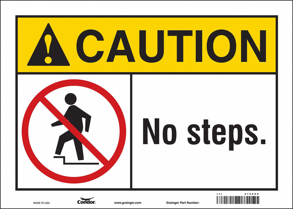 Safety Sign 10 in x 14 in Vinyl