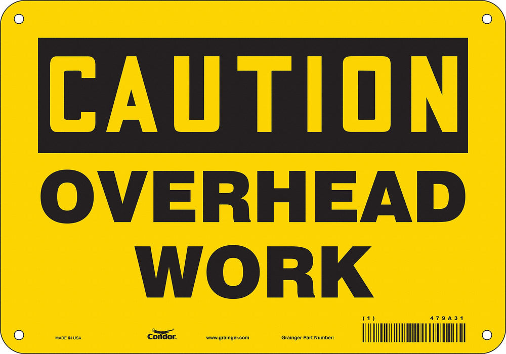 Safety Sign 7 in x 10 in Aluminum