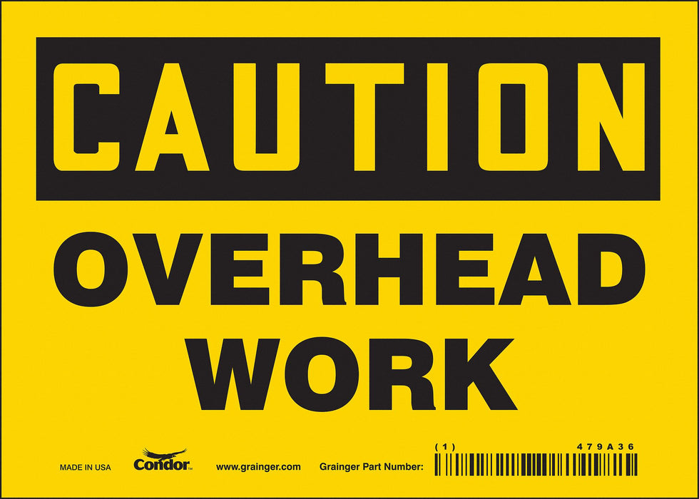 Safety Sign 5 in x 7 in Vinyl