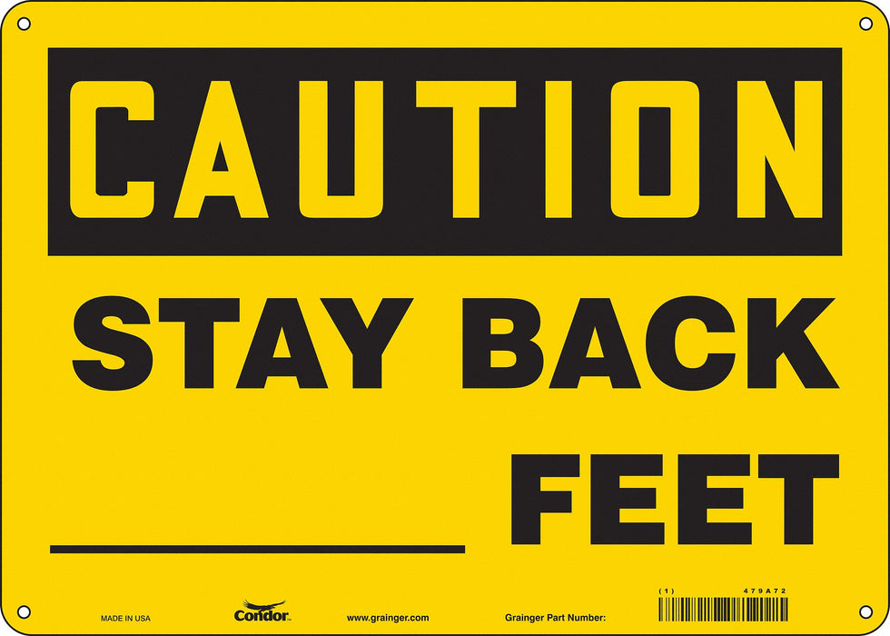 Safety Sign 10 inx14 in Aluminum