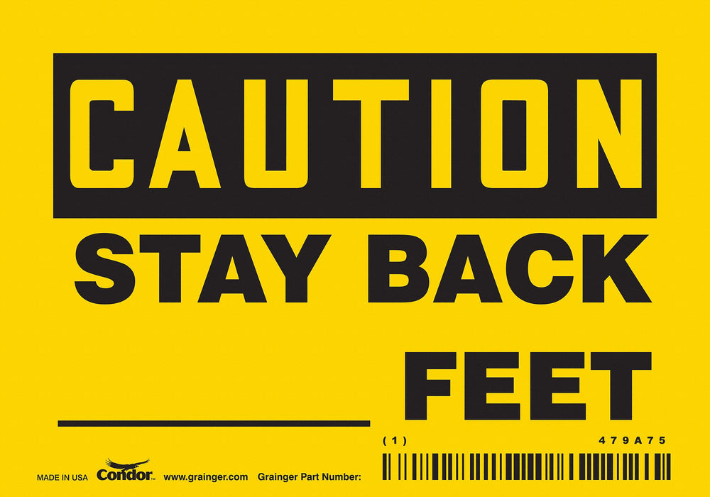 Safety Sign 3.5in x 5in Vinyl
