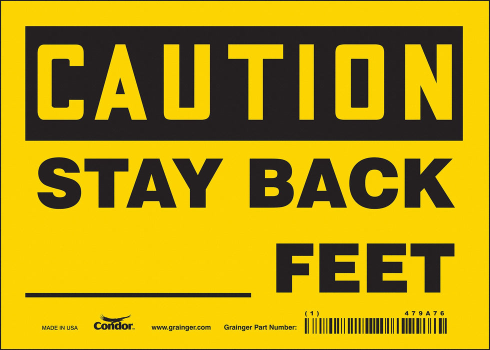Safety Sign 5 inx7 in Vinyl