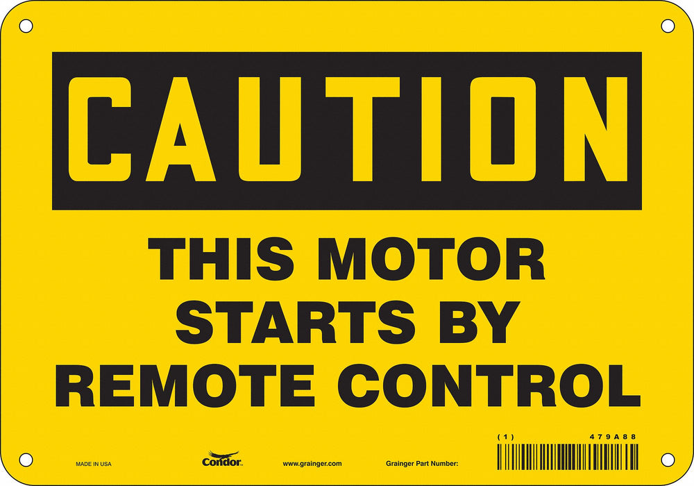 Safety Sign 7 in x 10 in Polyethylene