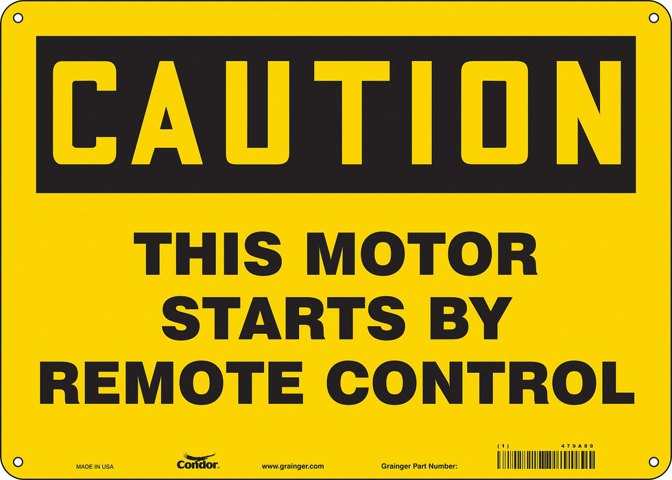 Safety Sign 10 in x 14 in Polyethylene