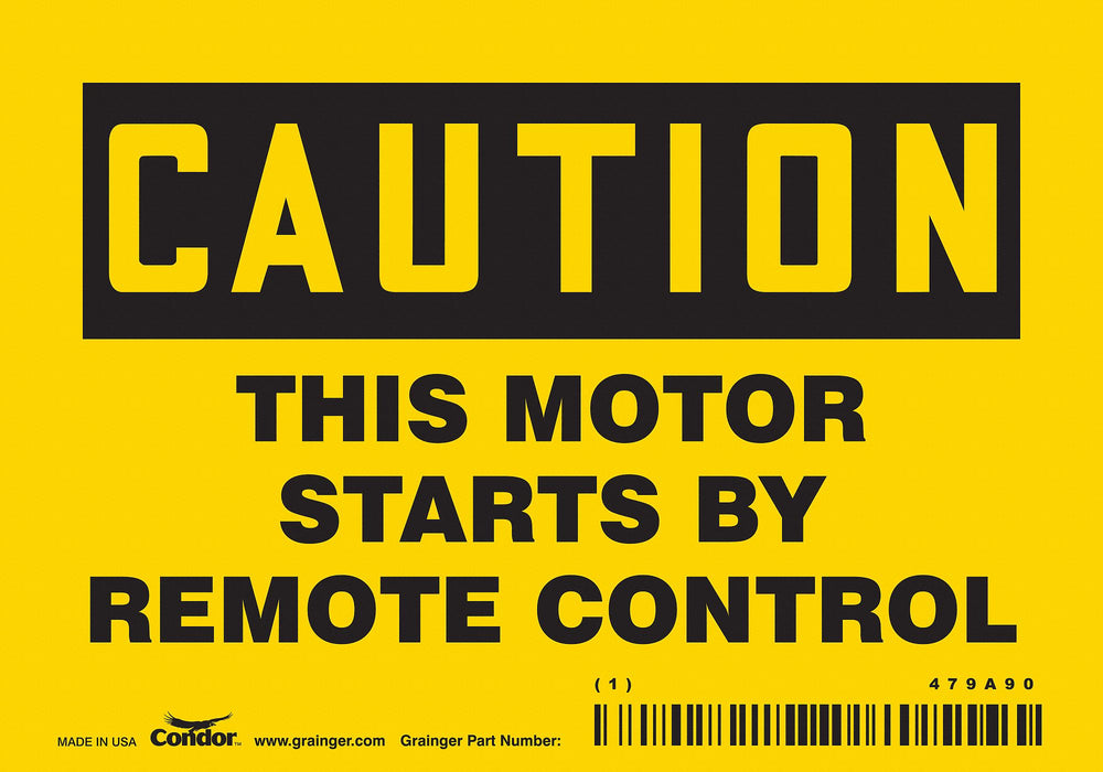 Safety Sign 3.5in x 5in Vinyl
