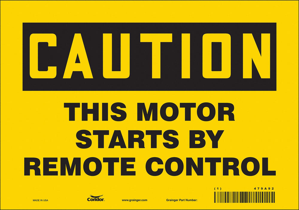 Safety Sign 7 in x 10 in Vinyl