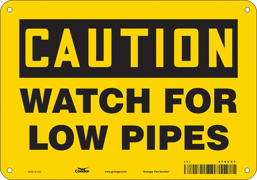 Safety Sign 7 in x 10 in Aluminum