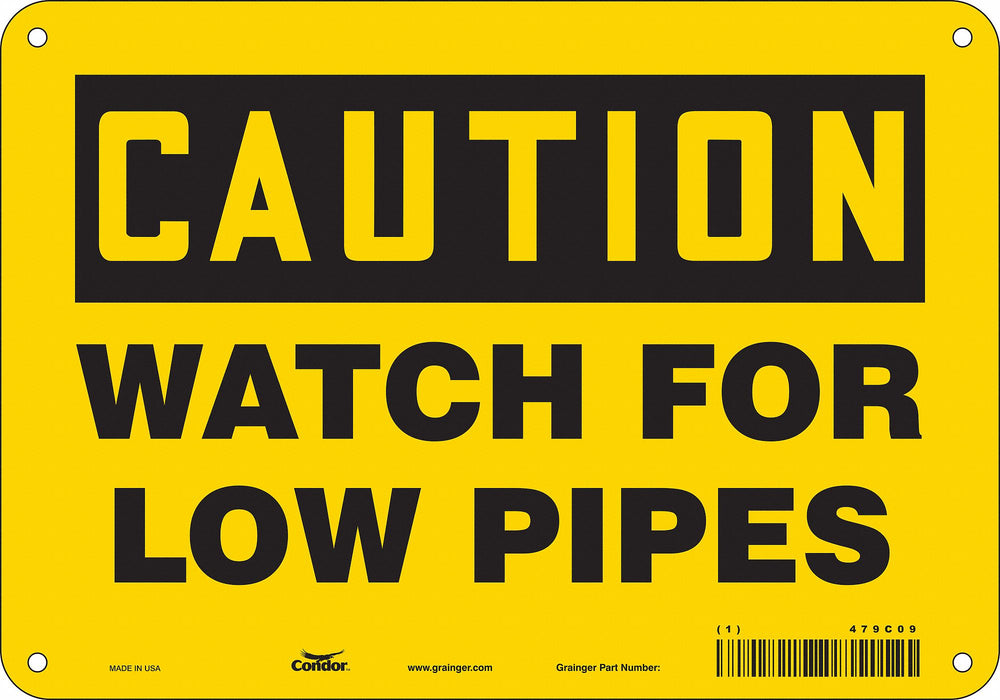 Safety Sign 7 inx10 in Polyethylene