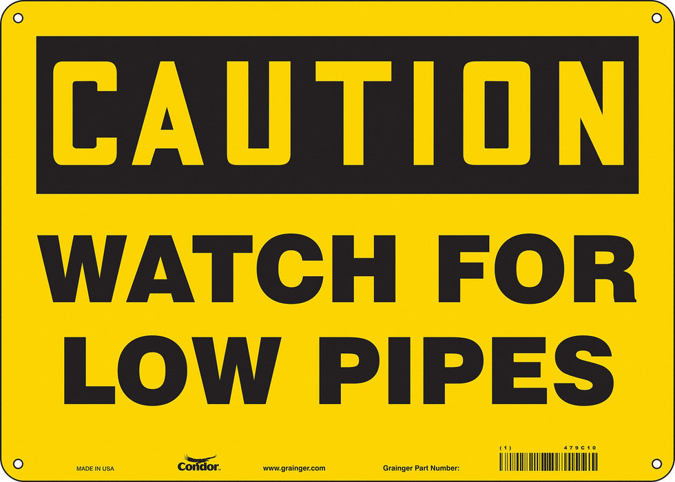 Safety Sign 10 inx14 in Polyethylene