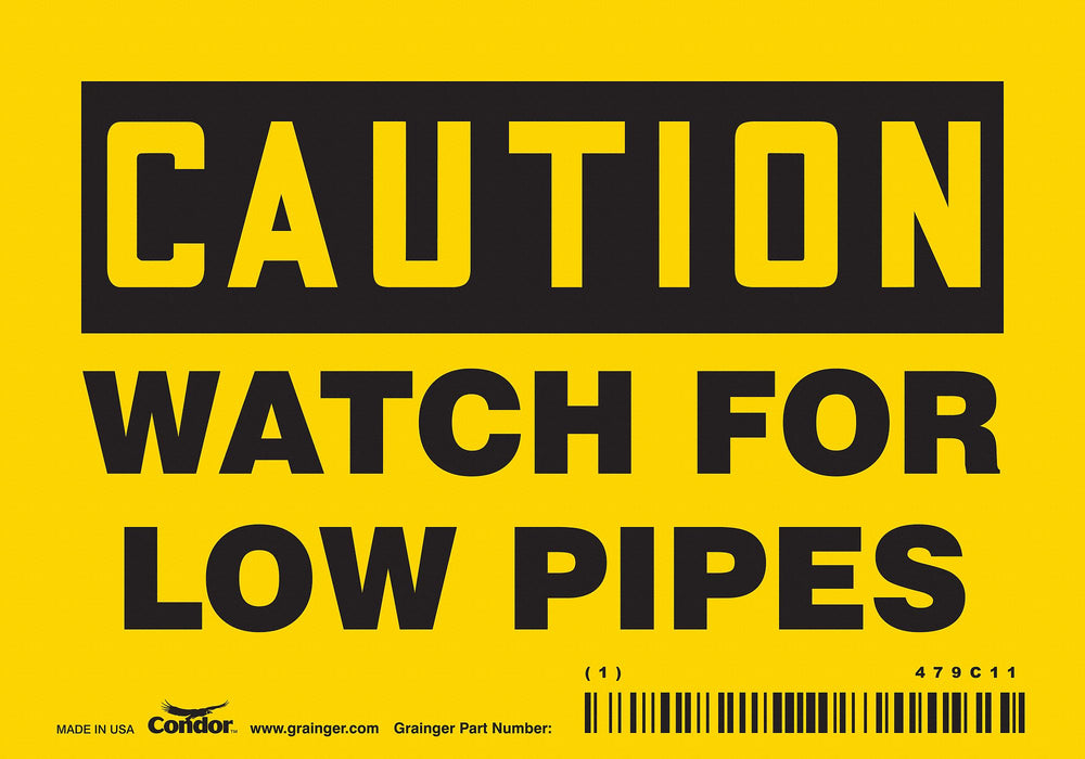 Safety Sign 3 1/2 inx5 in Vinyl