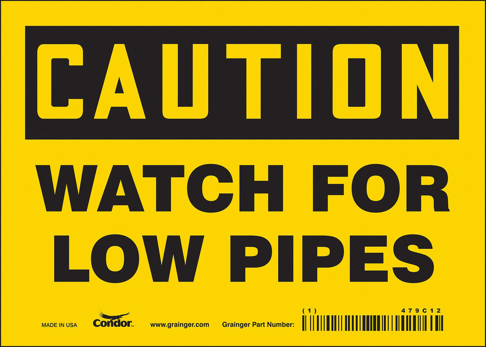 Safety Sign 5 in x 7 in Vinyl