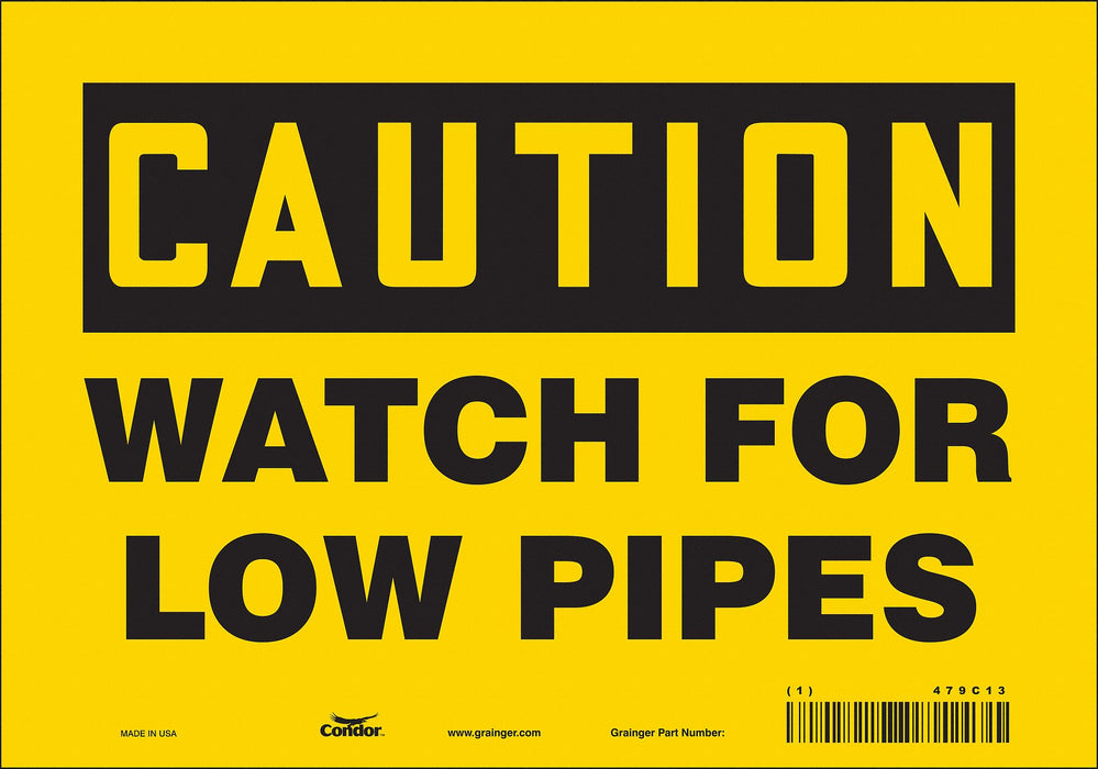 Safety Sign 7 in x 10 in Vinyl