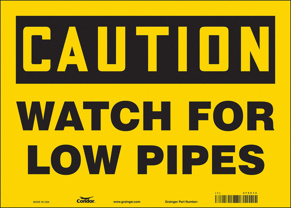 Safety Sign 10 in x 14 in Vinyl