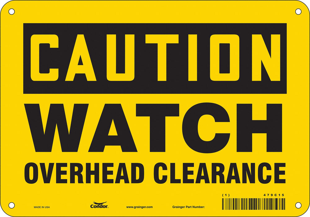Safety Sign 7 in x 10 in Aluminum