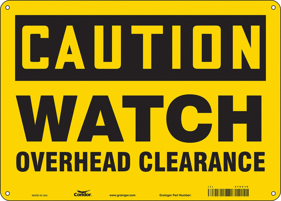 Safety Sign 10 inx14 in Polyethylene