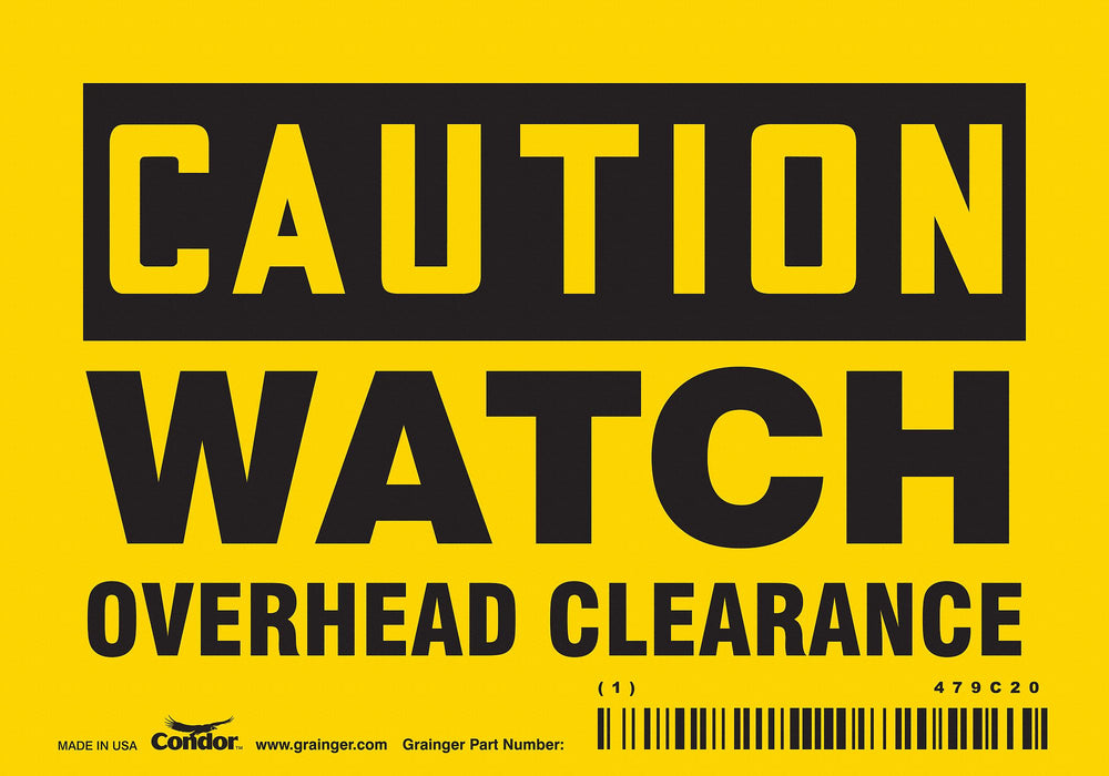 Safety Sign 3 1/2 inx5 in Vinyl