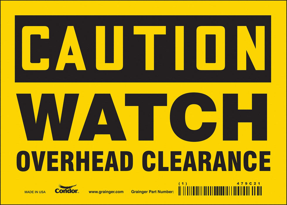 Safety Sign 5 inx7 in Vinyl