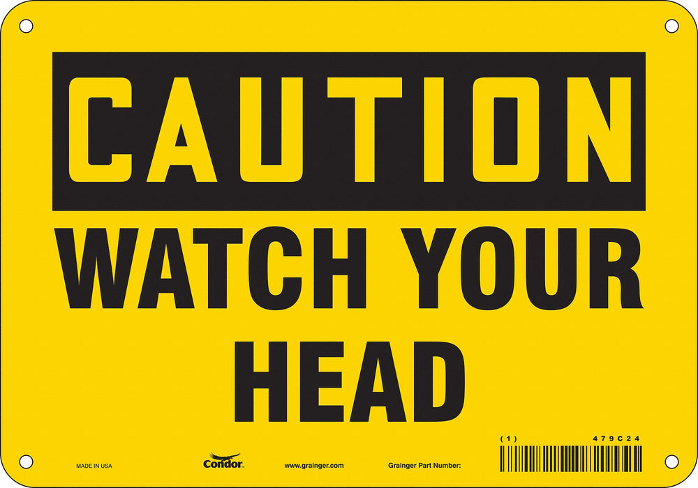 Safety Sign 7 in x 10 in Aluminum