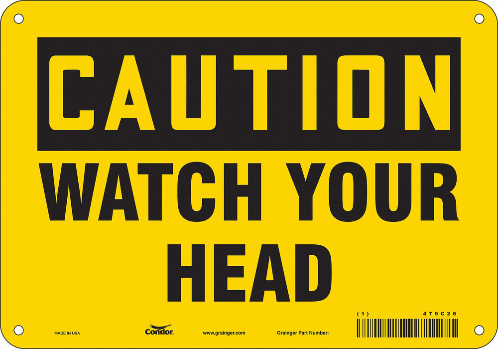 Safety Sign 7 inx10 in Polyethylene