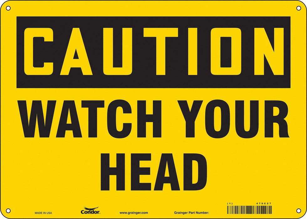 Safety Sign 10 inx14 in Polyethylene