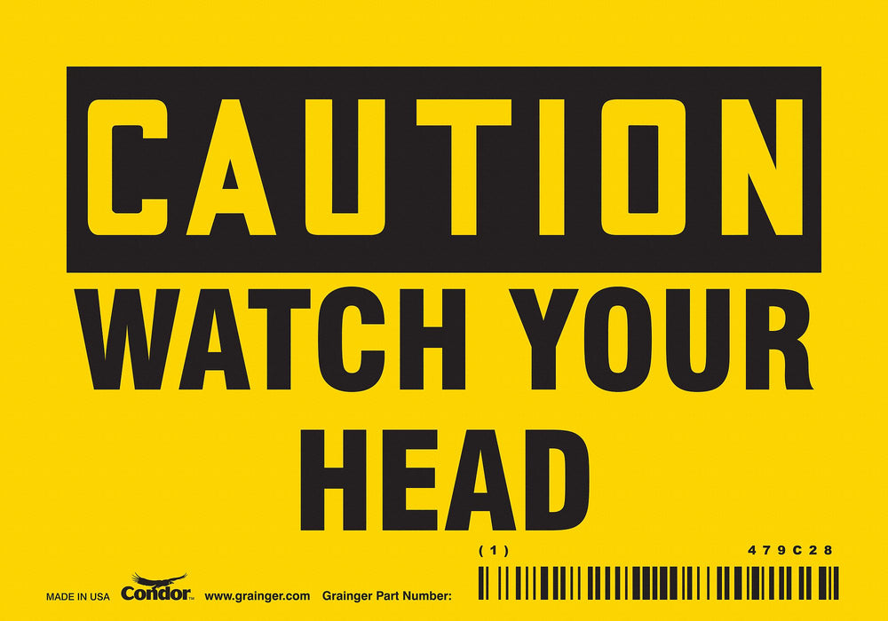 Safety Sign 3 1/2 inx5 in Vinyl