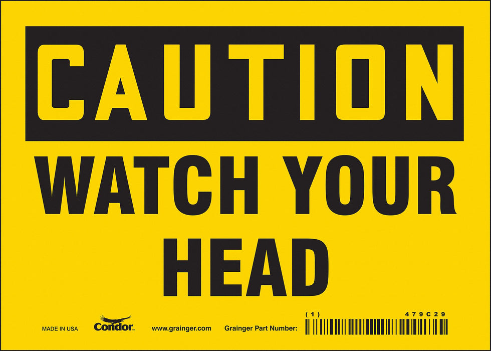 Safety Sign 5 inx7 in Vinyl